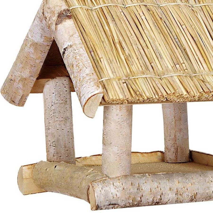 Vogelhaus Birke Mit Strohdach, 26 X 26 X 25 Cm 2 Vogelhaus Birke Mit Strohdach, 26 X 26 X 25 Cm – Bild 2