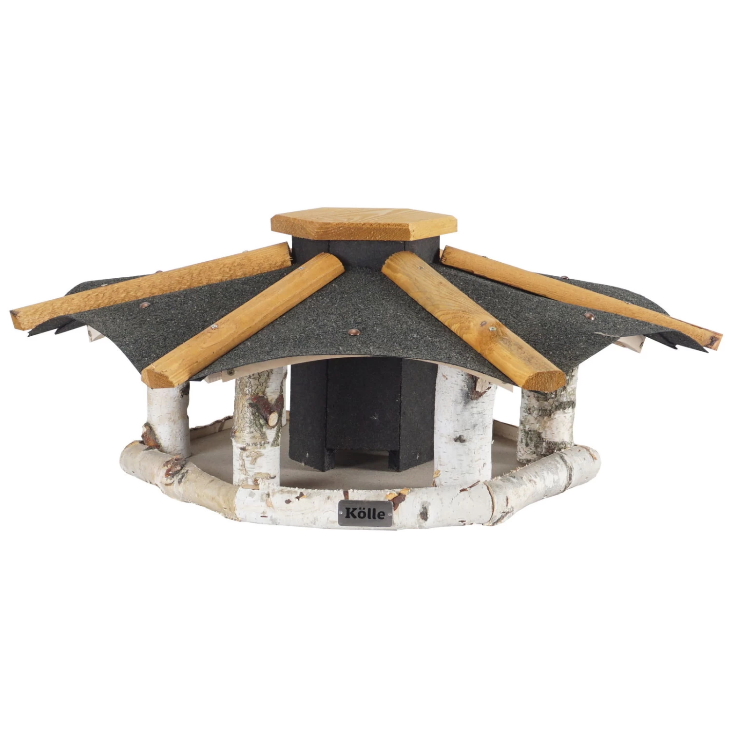 Vogelfutterhaus, Hellbraun, Kiefer/Birke, 60 X 60 X H 24 Cm 1 Vogelfutterhaus, Hellbraun, Kiefer/Birke, 60 X 60 X H 24 Cm