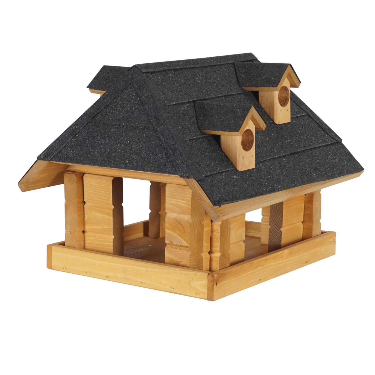 Vogelfutterhaus, Natur, Kiefernholz, 39 X 38 X H 33 Cm 1 Vogelfutterhaus, Natur, Kiefernholz, 39 X 38 X H 33 Cm