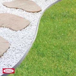 Rasenkante, Silber, Stahl, 118 X 19,5 Cm -Gartengeschäft 0910301041 Rasenkante Metall verzinkt 5 109346