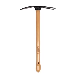 Kölle Gartenhacke, 2 Arbeitsseiten, Handgeschmiedet, Kohlenstoffstahl, Stiel 50 Cm, Buche