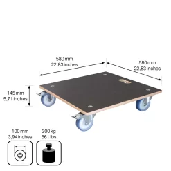 Multi Roller Maxi GRIP, 300 Kg Tragkraft, Holz, Ca. 58 X 58 X 15 Cm -Gartengeschäft 0920600405 multi roller maxi grip eckig 4 116647