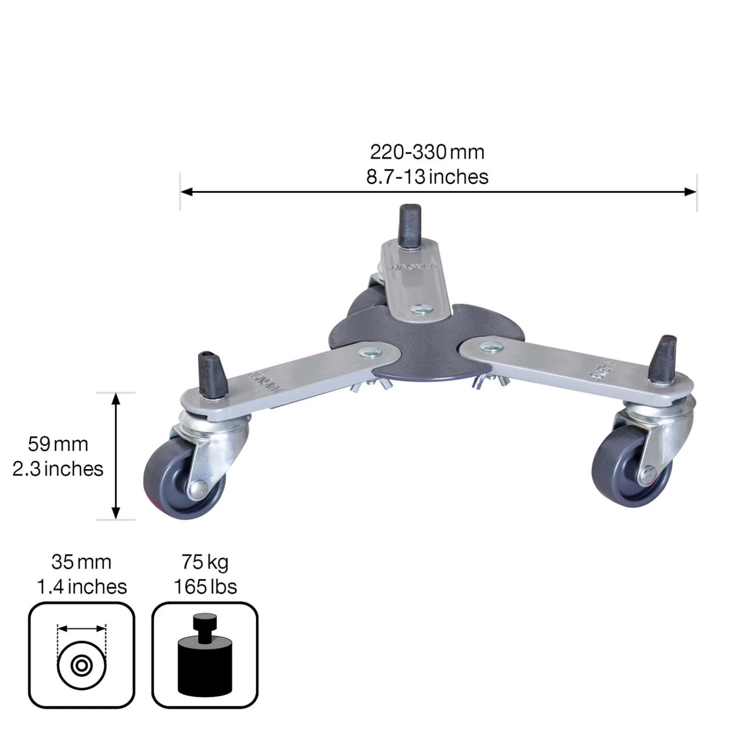 Multi Roller Sun City, Tragkraft 75 Kg, Stahl, Ca. 6 X 26,5-37,5 Cm 6 Multi Roller Sun City, Tragkraft 75 Kg, Stahl, Ca. 6 X 26,5-37,5 Cm – Bild 6