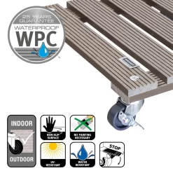 Multi Roller WPC, Tragkraft 80 Kg, Ca. 7 X 29 X 29 Cm 8 Multi Roller WPC, Tragkraft 80 Kg, Ca. 7 X 29 X 29 Cm -Gartengeschäft 0920600506 multi roller wpc taupe 5 116687