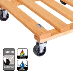 Multi Roller, Tragkraft 120 Kg, Hellbraun, Ca. 10 X 38 X 38 Cm -Gartengeschäft 0920600514multi roller kiefer kastanie 5 116711