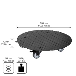 Pflanzenroller 'Alaska', Tragkraft 150 Kg, Anthrazit, Alu, 7 X 38 X 38 Cm -Gartengeschäft 0920600519 pflanzenroller alaska 4 116736