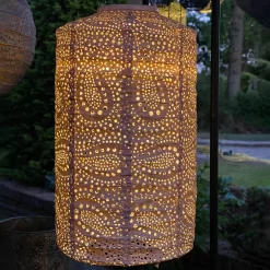 Solarlaterne 'Cylinder 18', Pink, Ø 18 X 33 Cm