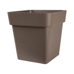 Euro 3 Plast Pflanzgefäß "Mitu Pac Quadro" Taupe, 40 Cm, Erdvol. 41 L