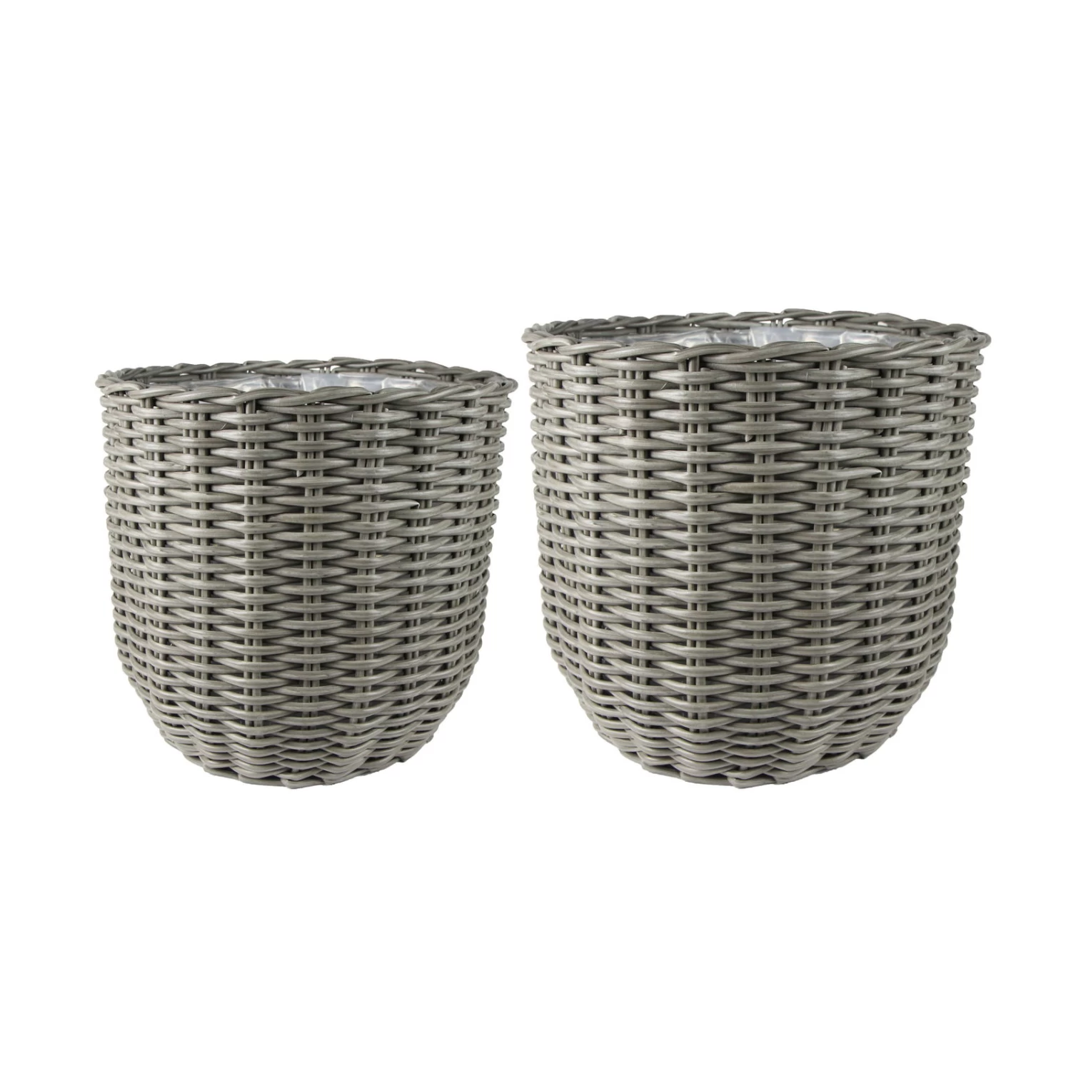 Kölle Pflanzkorb Jente, Grau, D 35 X H 30 Cm 2 Kölle Pflanzkorb Jente, Grau, D 35 X H 30 Cm – Bild 2