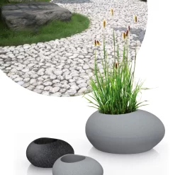 Pflanzstein Flow, Stony Grey, L 48 X B 38 X H 23 Cm -Gartengeschäft 3210103633 3210103634 3210103635 3210103636 Pflanzstein Flow stony black grey 55927