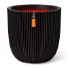 Pflanzgefäß 'Groove', Schwarz