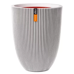 Pflanzvase 'Groove', Elfenbein, Ø 46 X H 58 Cm