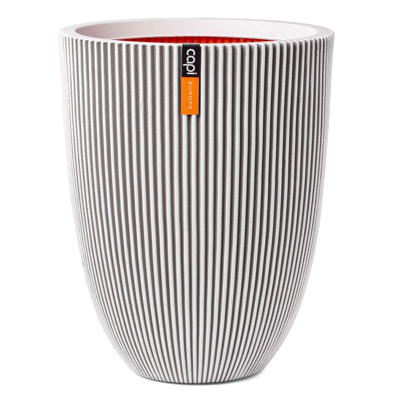 Pflanzvase 'Groove', Elfenbein, Ø 46 X H 58 Cm 1 Pflanzvase 'Groove', Elfenbein, Ø 46 X H 58 Cm