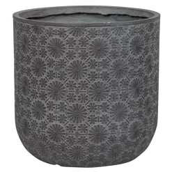 Pflanzgefäß 'Chester 02', Dunkelgrau, Ø 25 X H 25 Cm