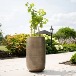 Pflanzgefäß 'Rowen', Gold, Ø 38 X H 62 Cm -Gartengeschäft 3210801630 3210801631 3210801632 3210801633 Pflanzgefaess Rowen gold 5 115018