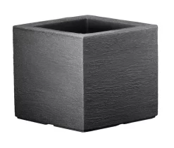 Pflanztrog "Kubus" Anthrazit, Ca. 50x50x40 Cm, Füllvolumen 55 L