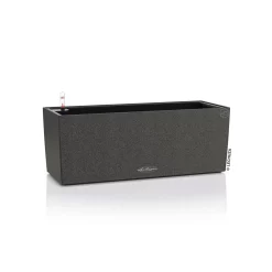 LECHUZA Balconera Stone All-in-One Set', Graphitschwarz, 50 X 19 X 19 Cm