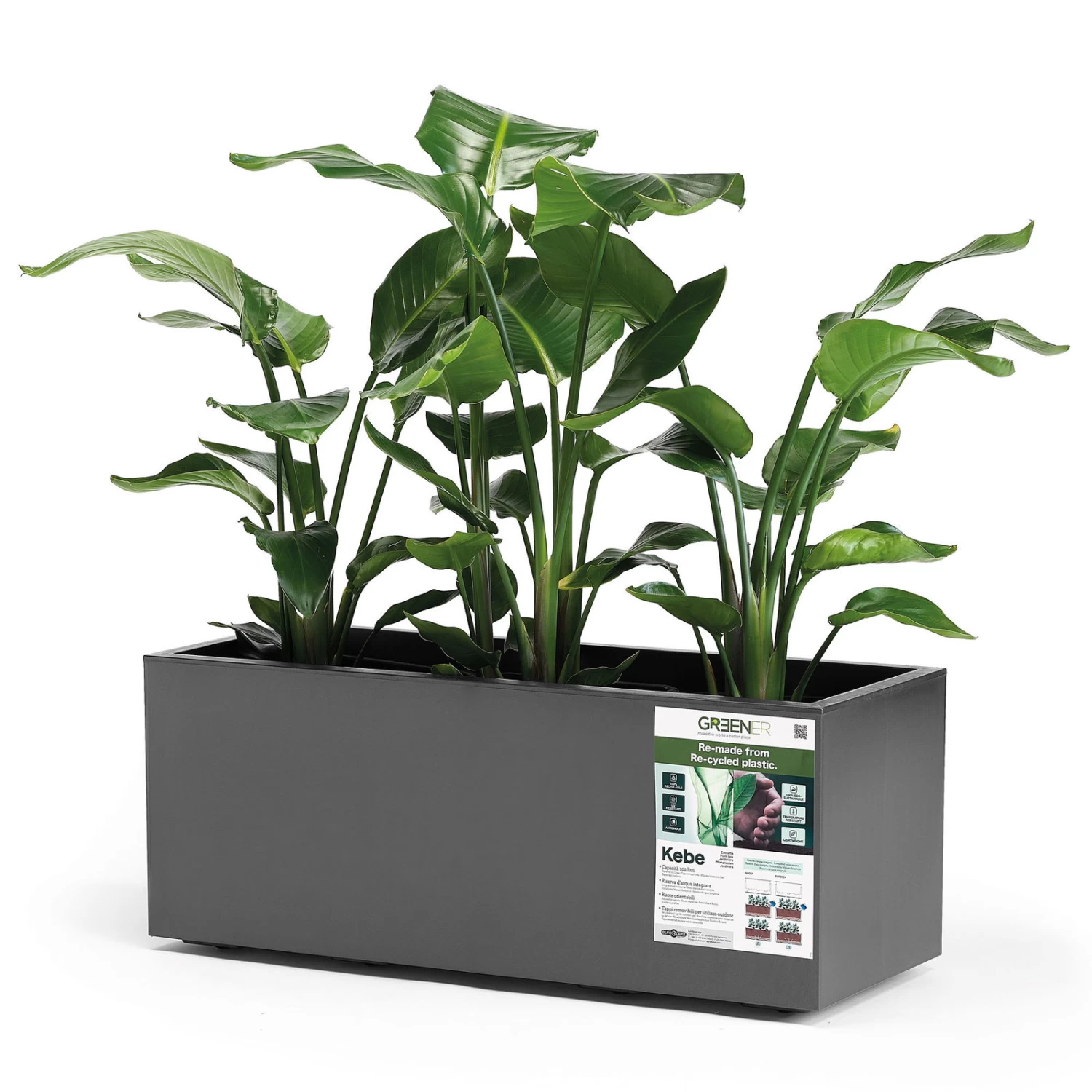 Pflanzkasten 'Kebe', Anthrazit, 102 Liter, 39,5 X 99,5 X 39,5 Cm 1 Pflanzkasten 'Kebe', Anthrazit, 102 Liter, 39,5 X 99,5 X 39,5 Cm