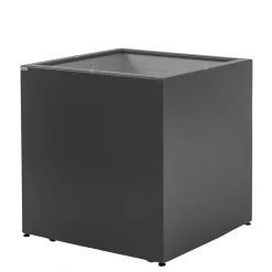Gartensilber Pflanztrog Kubus Mit Rollen, Anthrazit
