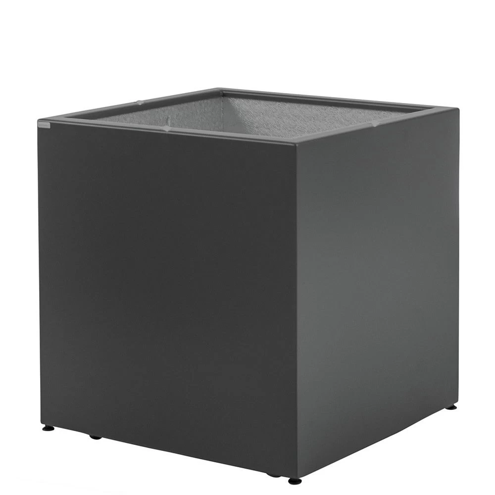 Gartensilber Pflanztrog Kubus Mit Rollen, Anthrazit 1 Gartensilber Pflanztrog Kubus Mit Rollen, Anthrazit