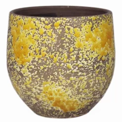 Übertopf "Luuk", Keramik, Ocker, 24 Cm