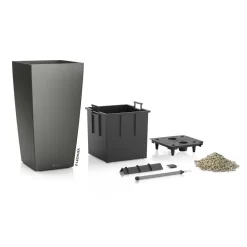 LECHUZA Cubico Premium, All-in-One-Set, Anthrazit-metallic, 22x22, H:41 Cm 5 LECHUZA Cubico Premium, All-in-One-Set, Anthrazit-metallic, 22x22, H:41 Cm -Gartengeschäft 3325100090 Cubico Premium22 anthrazit All in One Set 22x22x41cm RGB 3 7753