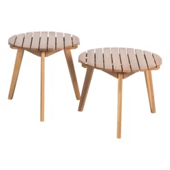 Hocker/Beistelltisch FSC®-Akazienholz Rund Ø Ca. 50 Cm, Höhe 40 Cm -Gartengeschäft 3910201566 Hocker Beistelltisch Koelle 50cm rund 40cm FSC Akazie 02 48041