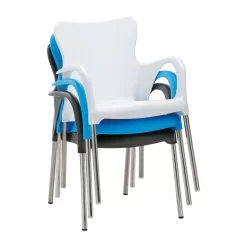 Best Stapelsessel Maui Silber/weiß -Gartengeschäft 3910302229 Stapelsessel Maui silber weiss 03 34693