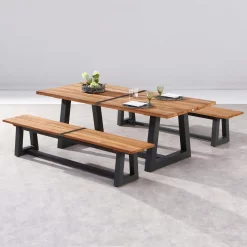 Best Alu-Bank Campione, Teakholz, Anthrazit, 45 X 220 X 40 Cm -Gartengeschäft 3910302495 3910801468 champione2 71140