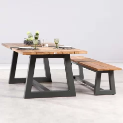 Best Alu-Bank Campione, Teakholz, Anthrazit, 45 X 220 X 40 Cm -Gartengeschäft 3910302495 3910801468 champione6 71136