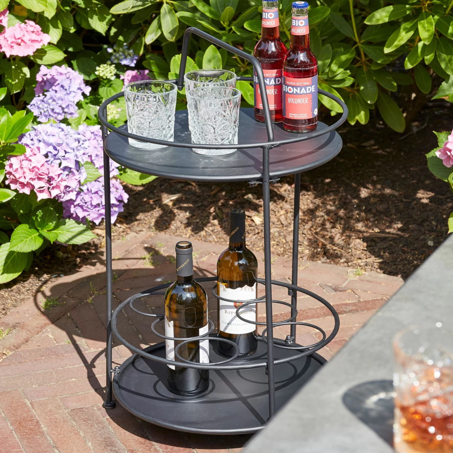 Beistelltisch 'Siero', Siena Garden, Anthrazit, Höhe 74 X Ø 41 Cm 1 Beistelltisch 'Siero', Siena Garden, Anthrazit, Höhe 74 X Ø 41 Cm