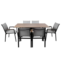 Stapelsessel, Schwarz, Grau, Ca. 86 X 66 X 56 Cm -Gartengeschäft 3910302657 Alu Sessel schwarz Textilen grau 14 102334