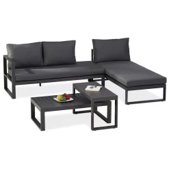 Best Loungegruppe 'Navarino', 4lgt., Anthrazit