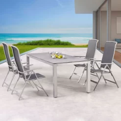 Best Klappsessel 'Palermo', Anthrazit/silber -Gartengeschäft 3910302685 Klappsessel Palermo Gestell silber Bezug anthrazit 4 100517