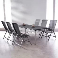 Best Klappsessel 'Palermo', Anthrazit/silber -Gartengeschäft 3910302685 Klappsessel Palermo Gestell silber Bezug anthrazit 5 100518