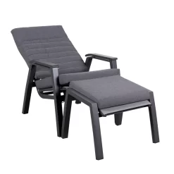 Loungesessel 'Paris', Grau/schwarz 24 Loungesessel 'Paris', Grau/schwarz -Gartengeschäft 3910302694 Loungesessel Paris inkl Auflage 10 118553