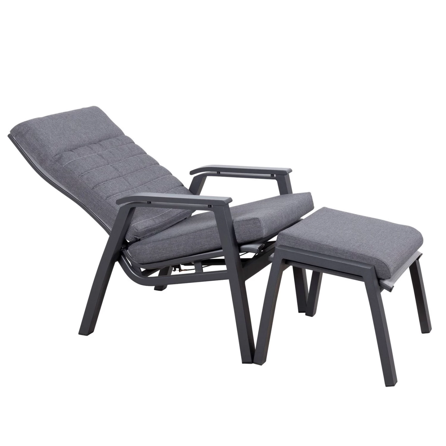 Loungesessel 'Paris', Grau/schwarz 4 Loungesessel 'Paris', Grau/schwarz – Bild 4