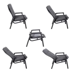 Loungesessel 'Paris', Grau/schwarz 27 Loungesessel 'Paris', Grau/schwarz -Gartengeschäft 3910302694 Loungesessel Paris inkl Auflage 25 118548