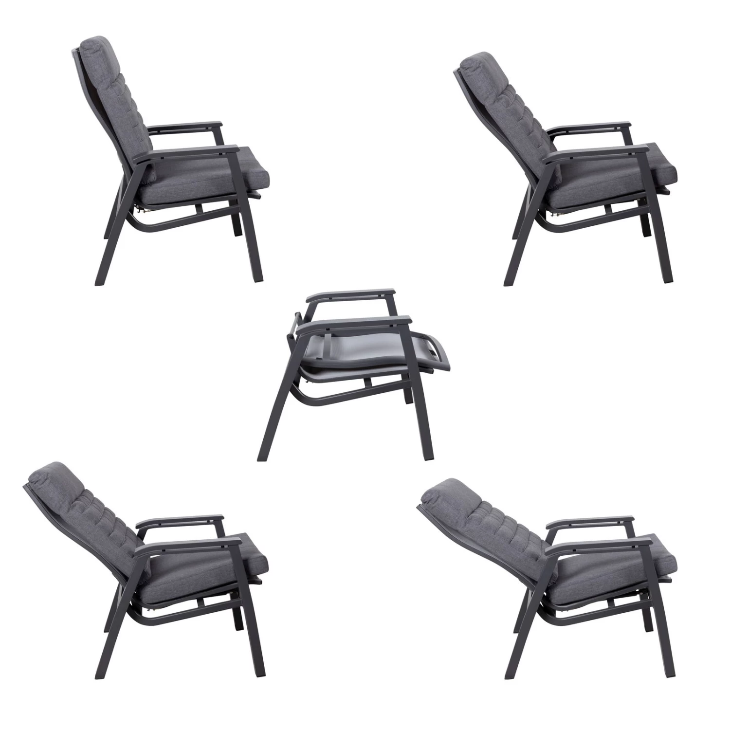 Loungesessel 'Paris', Grau/schwarz 9 Loungesessel 'Paris', Grau/schwarz – Bild 9