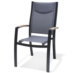 Stapelsessel 'Panama', Schwarz/grau, Ca. 100 X 65 X 62 Cm