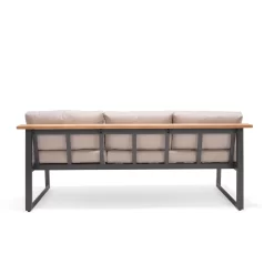 Dining-Bank 'Jimmy', 3-Sitzer, Grau, Ca. 191 X 89 X 75 Cm -Gartengeschäft 3910302713 Dining Bank Jimmy 3 Sitzer inkl Auflagen 3 121612