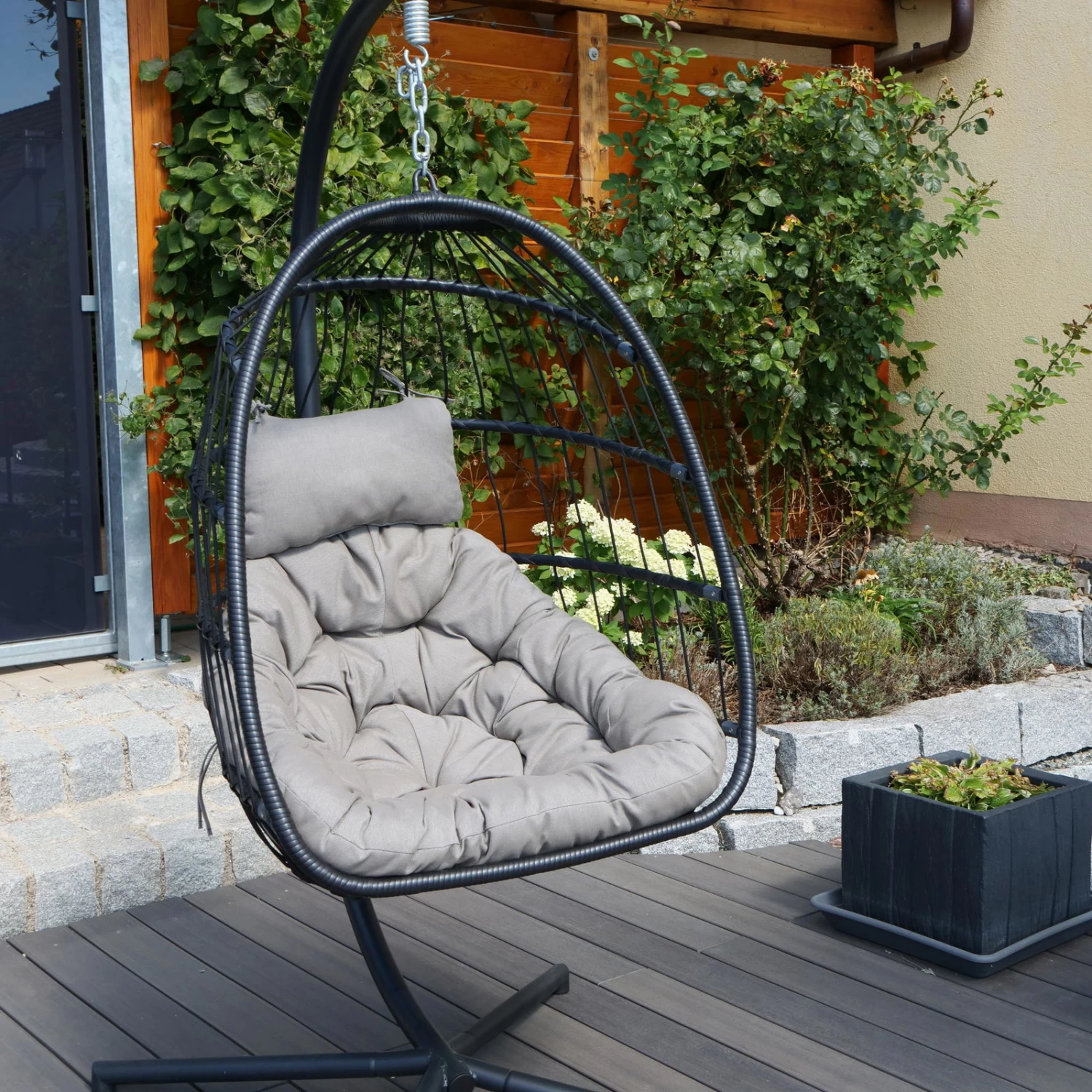 Hängesessel 'Folt Sterzing' Inkl. Auflagen, Schwarz 2 Hängesessel 'Folt Sterzing' Inkl. Auflagen, Schwarz – Bild 2