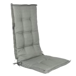 Madison Hochlehnerauflage Basic Grey, Grau,, Ca. 123 X 50 X 8 Cm