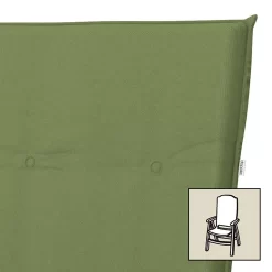 Doppler Hochlehnerauflage '8041', Grün, Ca. 119 X 48 X 6 Cm, 100 % Dralon