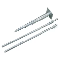 Universal-Bodendübel, Feuerverzinkter Stahl, 55 Cm, Montageplatte 16x16 Cm