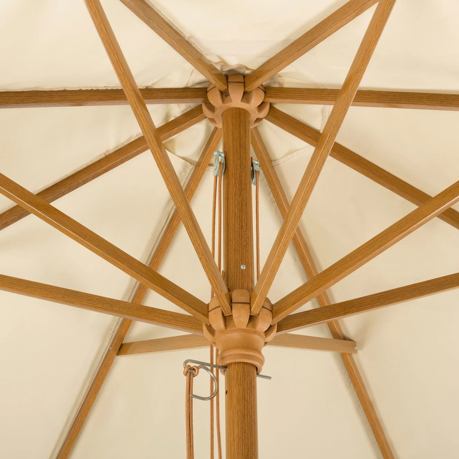 Mittelstockschirm 'Malaga', Ø Ca. 300 Cm, Natur 3 Mittelstockschirm 'Malaga', Ø Ca. 300 Cm, Natur – Bild 3