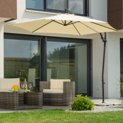 Pendelschirm 'Genua', Ø Ca. 300 Cm, Natur -Gartengeschäft 3910503207 Ampelschirm Genua natur 4 90685