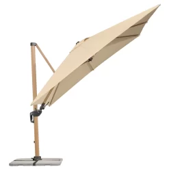 Sonnenschirm 'Rhodos Twist Woody', Natur, Ca. 300 X 300 Cm -Gartengeschäft 3910503265 Pendelschirm Rhodos Twist Woody natur 11 102961