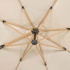 Sonnenschirm 'Rhodos Twist Woody', Natur, Ca. 300 X 300 Cm -Gartengeschäft 3910503265 Pendelschirm Rhodos Twist Woody natur 18 102967