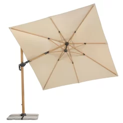 Sonnenschirm 'Rhodos Twist Woody', Natur, Ca. 300 X 300 Cm -Gartengeschäft 3910503265 Pendelschirm Rhodos Twist Woody natur 9 102962